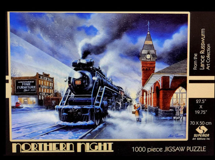 Superior Art Editions Puzzle - Northern Night CN Steam Locomotive (1000 Pieces)