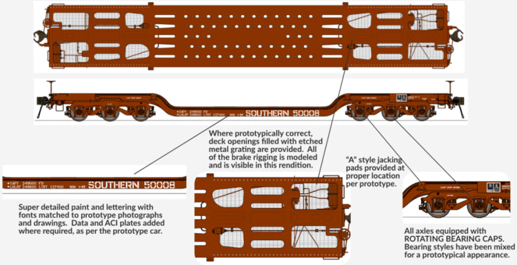 Chargez l&#39;image dans la visionneuse de la galerie, Class One Model Works GSC Heavy Duty Flatcar - Baltimore &amp; Ohio / CSX - B&amp;O/CSX #9936
