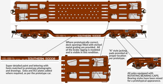 Class One Model Works GSC Heavy Duty Flatcar - Erie - ERIE