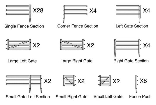 Walthers SceneMaster HO 3-Rail Farm Fence