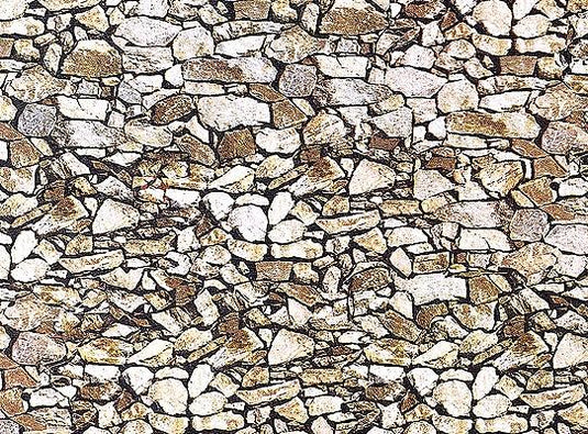 Faller HO Embossed Panel Building Material Sheet - Natural Stone