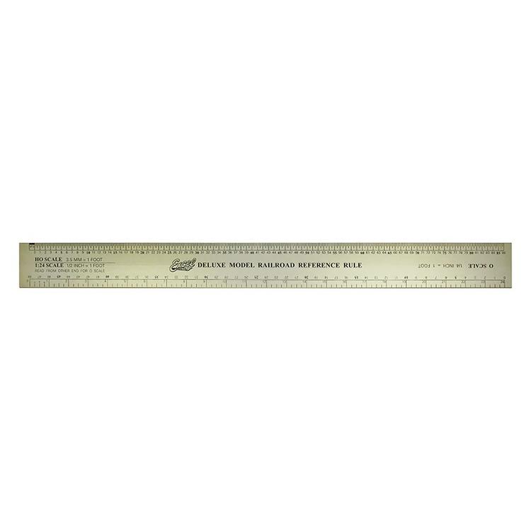 Chargez l&#39;image dans la visionneuse de la galerie, Excel Deluxe Model Railroad Reference Ruler - 12-1/2&quot; Gold Anodized Aluminum
