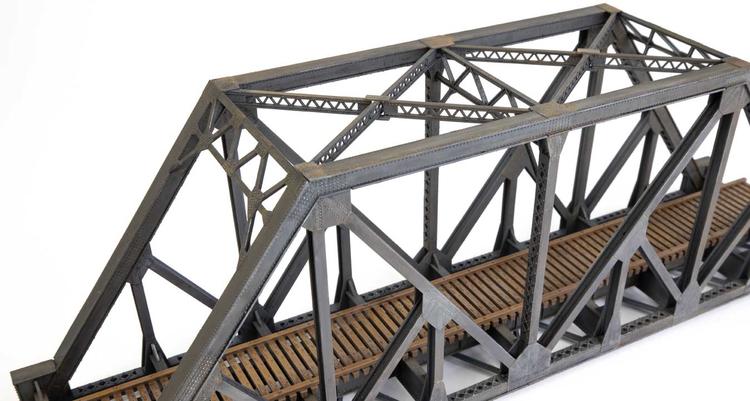 Chargez l&#39;image dans la visionneuse de la galerie, Walthers Cornerstone HO 97&#39; Subdivided Warren Truss Bridge - Single-Track - Kit
