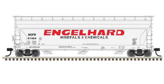 Atlas Master Line HO ACF 4650 Centerflow Covered Hopper Pre-1971 Version - Engelhard / ACFX : #47455