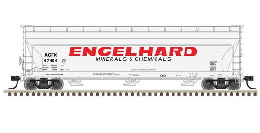 Atlas Master Line HO ACF 4650 Centerflow Covered Hopper Pre-1971 Version - Engelhard / ACFX : #47464