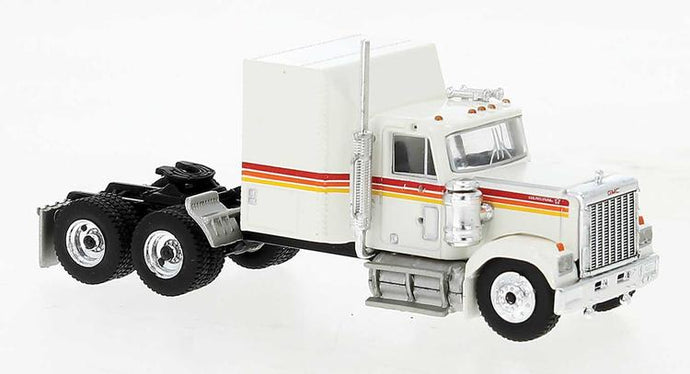 Brekina HO 1980 GMC General Sleeper-Cab Tractor - White, Orange