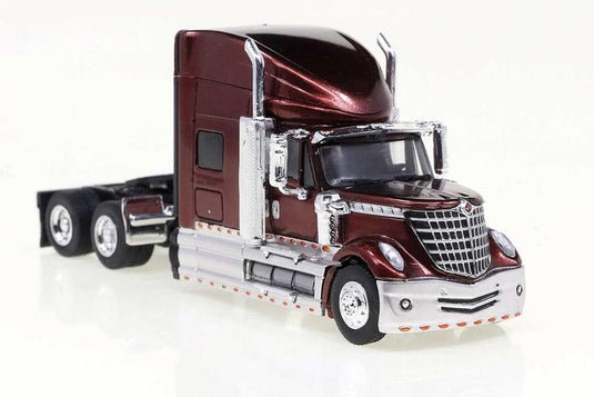 Brekina HO 2010 International Lonestar Sleeper-Cab Semi Tractor - Metallic Red