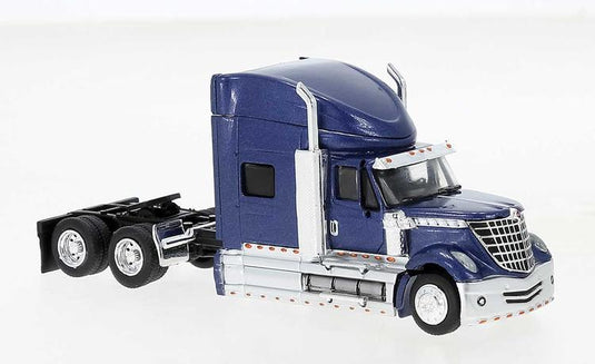 Brekina HO 2010 International Lonestar Sleeper-Cab Semi Tractor - Metallic Blue