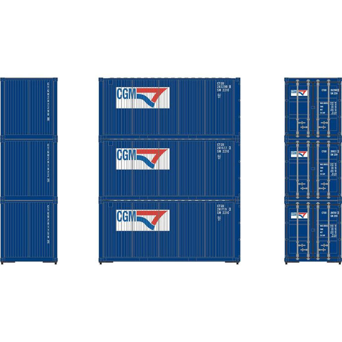 Athearn Ready To Roll HO 20' Corrugated Container, CGM / CGTU #1 (3)