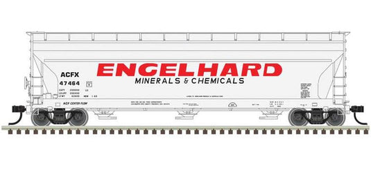 Atlas Master Line HO ACF 4650 Centerflow Covered Hopper Pre-1971 Version - Engelhard / ACFX : #47471