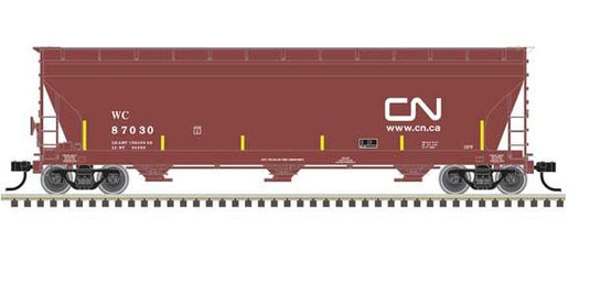 Atlas Master Line HO ACF 4650 Centerflow Covered Hopper Pre-1971 Version - Canadian National : #87017