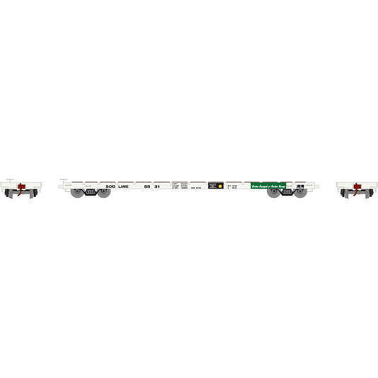 Athearn Ready To Roll HO 60' Flatcar, SOO : #5515