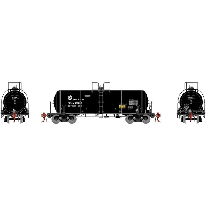 Athearn Genesis HO 13,600-Gallon Acid Tank, PROX / Black : #16575