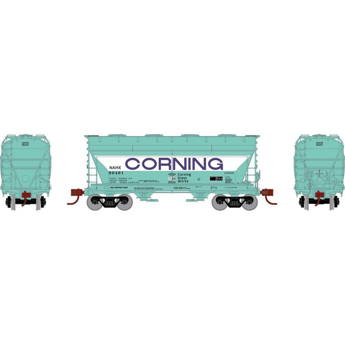 Athearn Ready To Roll HO ACF 2970 Covered Hopper, NAHX / Corning : #90401