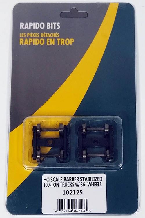 Rapido Trains HO Scale Barber Stabilized 100-Ton S-2-A Freight Car Truck (1 pair)