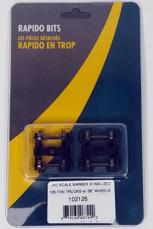 Rapido Trains HO Scale Barber Stabilized 125-Ton S-2-A Freight Car Truck (1 pair)