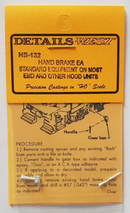 Details West HO Handbrakes - Ratchet Style for EMD Hood Unit Diesels