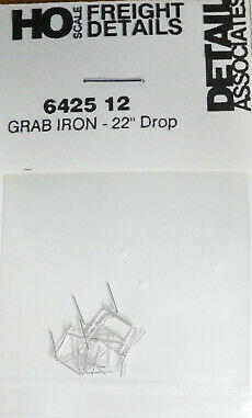 Detail Associates HO Freight Car Grab Irons - 22 Drop pkg(12)