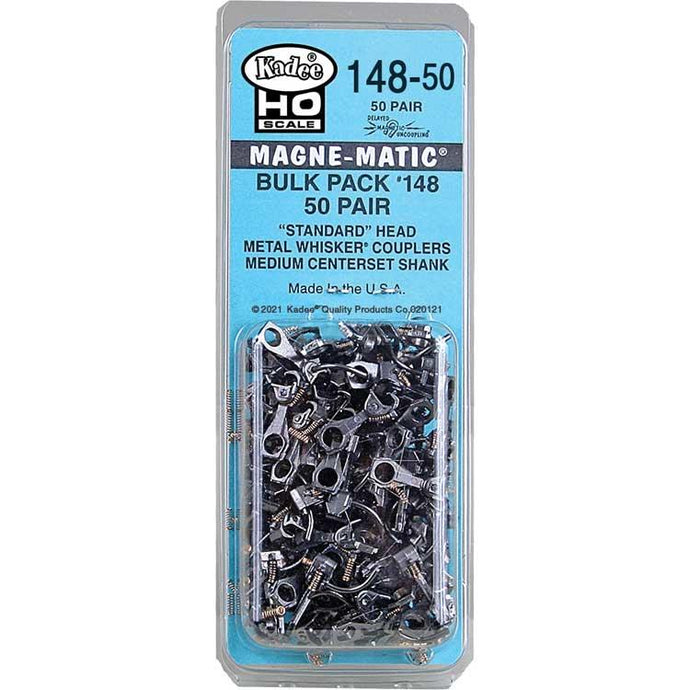 Kadee #14850 #148 Whisker Metal Coupler Bulk Pack - Kit Medium 9/32