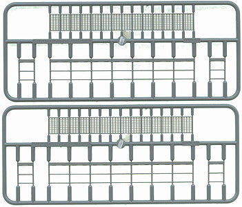 Tichy Train Open Grate Platforms -- With Handrails - Each: 3/8 x 3-7/8  1 x 9.8cm