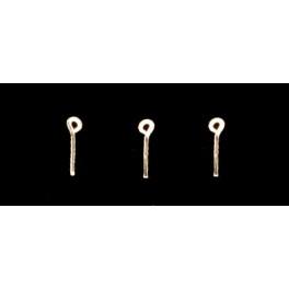 Detail Associates HO Formed Wire Eye Bolt Lift Rings -- Scale 3-1/2  8.9cm pkg(12)