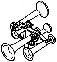 Details West HO Leslie Air Horns -- RS-ST-RF 5-Chime