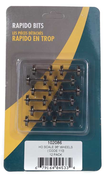 Rapido Trains HO Metal Wheelsets Code 110 Tread - 36